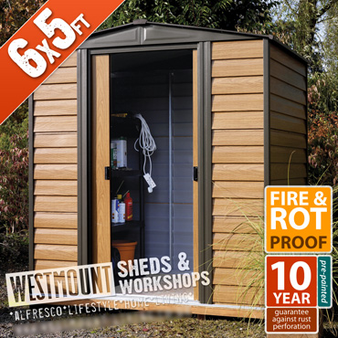  8x6FT 10x6FT 10x8FT 10x12FT SHIPLAP WOOD EFFECT STEEL METAL SHED TIN