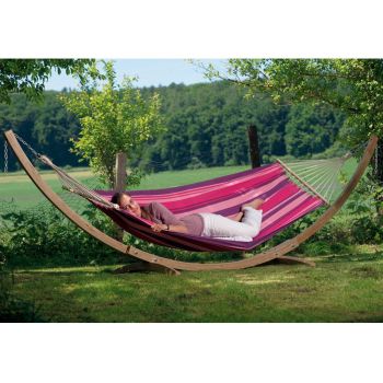 1 Person Single Weatherproof Hammock and Wooden Stand Set Candy