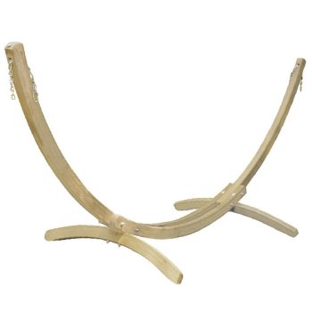 The Troja Spruce Wooden Garden Hammock Stand