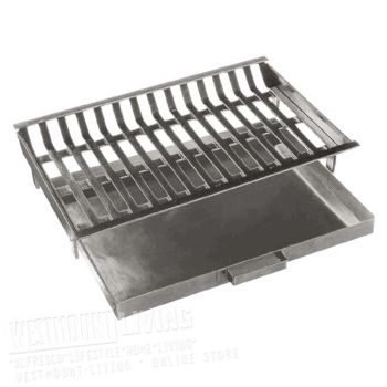 High-Grade Stainless Steel Fire Grate & Ash Pan