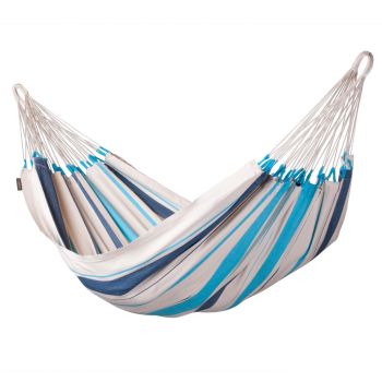 1 Person Single Cotton Garden Hammock Aqua Blue