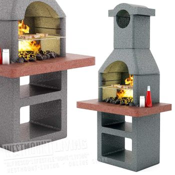 Medium Masonry Charcoal Barbecue Selarno