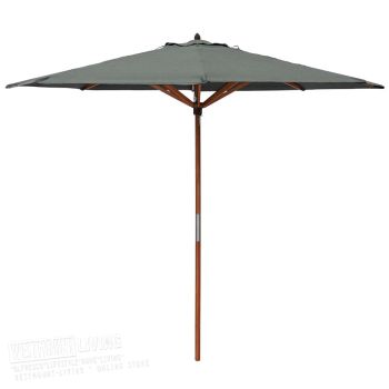 Hardwood Parasol 2.7m - Grey