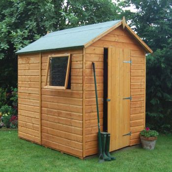 5'5" x 7' FT (1.7 x 2.2m) Premier Wooden Shiplap Apex Garden Shed