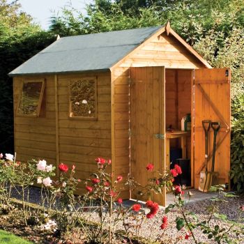 6'5" x 8' FT (1.9 x 2.5m) Wooden Premier Shiplap Apex Shed