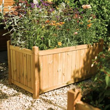 3 x 2 FT Wooden Rectangular Garden Planter