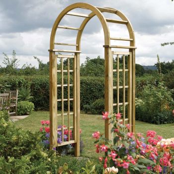 Wooden Round Top Garden Rose Arch