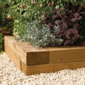 1.8M Timber Garden Planting Blocks (Pack of 2)