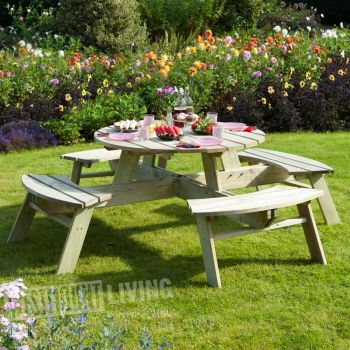 Round Picnic Table Bench