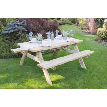 6FT Picnic Bench Garden Pub Table Pressure Treated