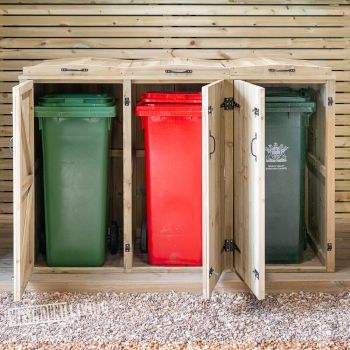 Triple Wheelie Bin Store
