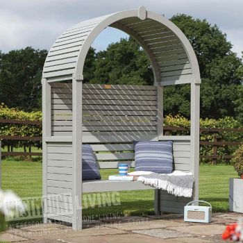 Round Top Wooden Garden Arbour Seat