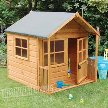 5'3" x 5'2" FT (1.6 x 1.6m) Children's Wooden Garden Wendy Playhouse