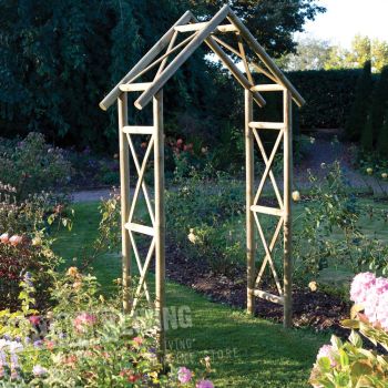 Rustic Wooden Garden Rose Arch