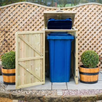 Superior Single Rubbish Wheelie Bin Store (For 240L Bin)
