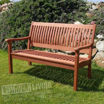 4FT (1.2m) Hardwood Comfort Garden Bench