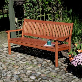5FT (1.5m) Hardwood Comfort Garden Bench