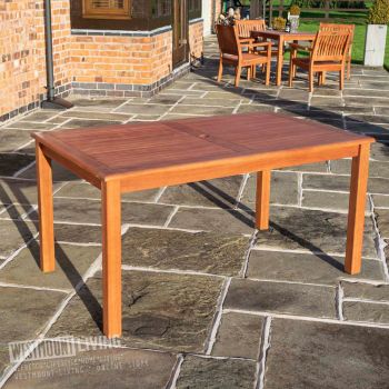 5FT (1.5m) Rectangular Hardwood Garden Dining Table