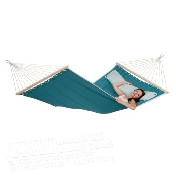 2 Person Double Spreader Bar Rod Hammock Petrol Blue