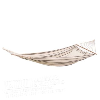 1 Person Large Single Cotton Spreader Bar Hammock Cappuccino
