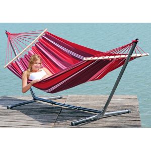 1 Person Single Weatherproof Hammock and Metal Stand Summer Set Fuego