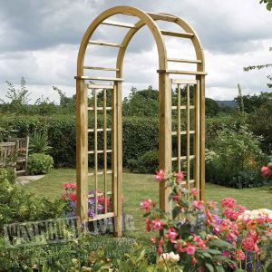Round Top Wooden Garden Arch
