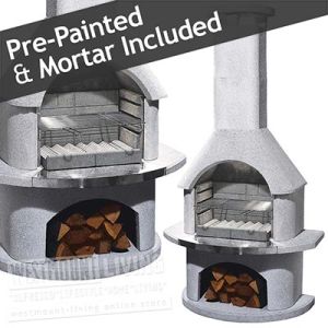 Large Stone Masonry Barbecue Fireplace Elba