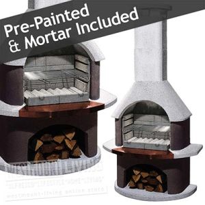 Large Stone Masonry Barbecue Fireplace San Remo