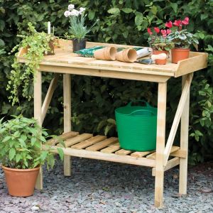 3'7" x 1'8" FT (1.1 x 0.5m) Wooden Potting Bench Table