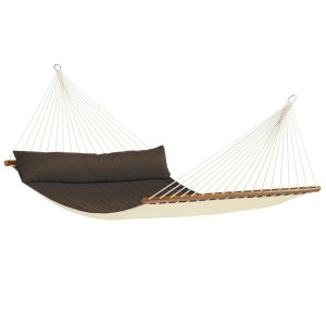 2 Person Double XL Weatherproof Spreader Bar Rod Hammock Mocca Brown