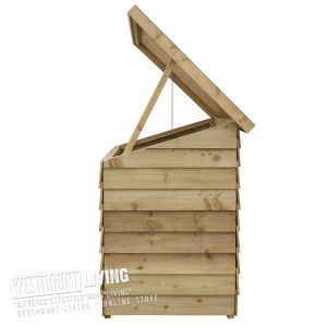 Small Overlap Wooden Garden Store Chest