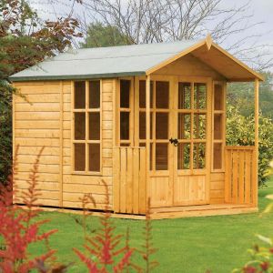 7' x 9'10" FT (2.1 x 3m) Wooden Garden Summerhouse Office