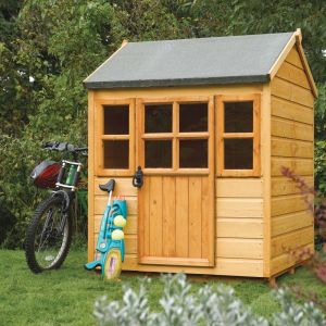 4'1" x 3'11" FT (1.3 x 1.2m) Childs Wooden Garden Wendy Playhouse