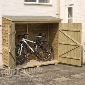 6' x 2'8" FT Wooden Overlap Garden Bike Shed Wall Store