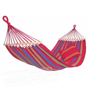 1 Person Single EllTex Weatherproof Spreader Bar Hammock Red