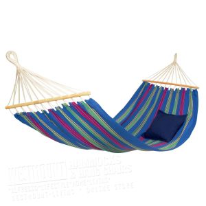 1 Person Single EllTex Weatherproof Spreader Bar Hammock Blue