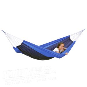 1 Person Single Parachute Silk Travel Hammock Blue